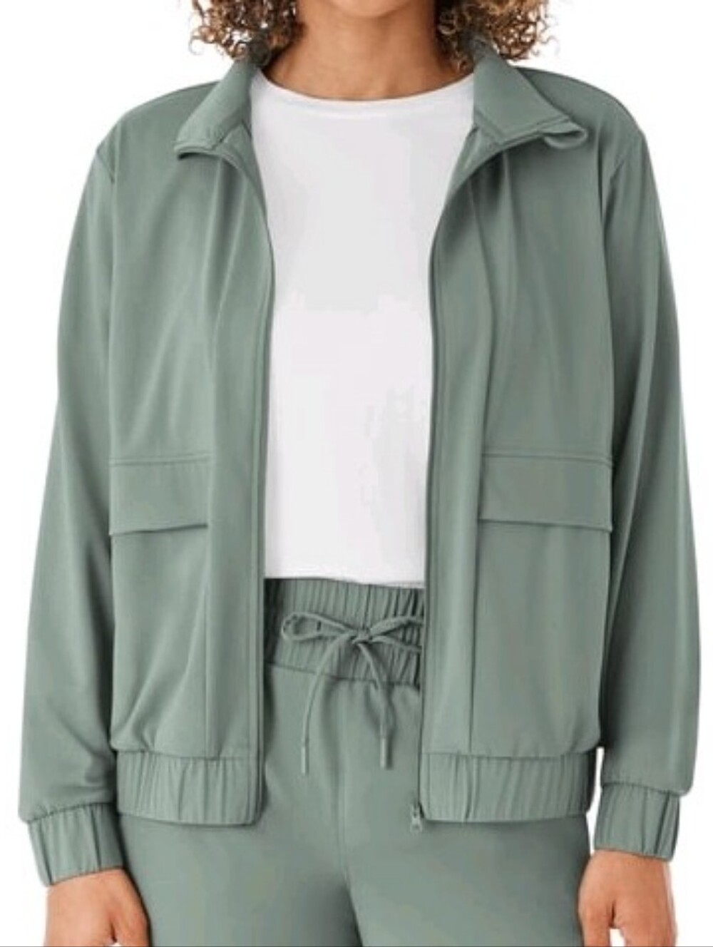 Members Mark Women's XXL Sage Green Travel Jacket New W Tags